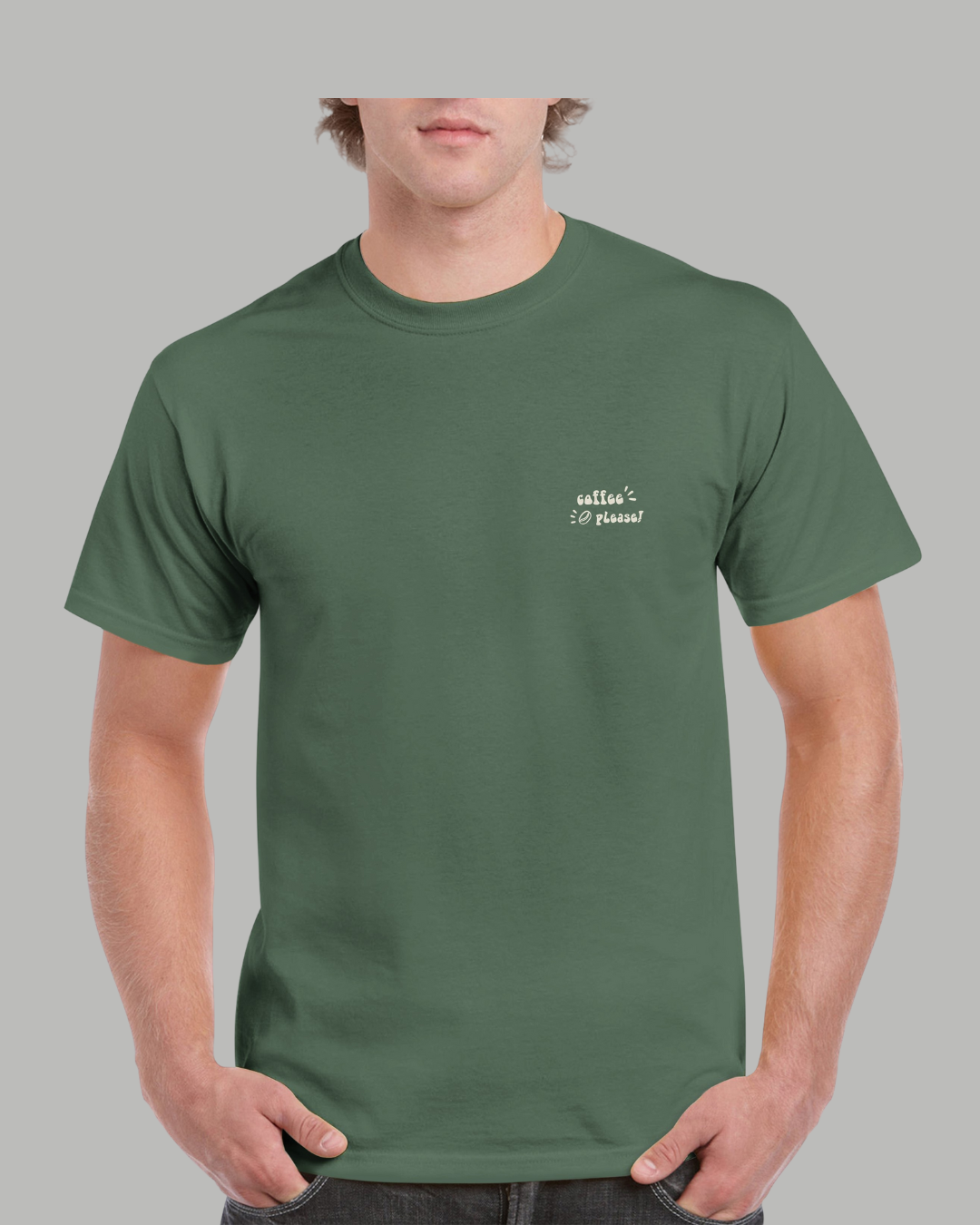 Camiseta Coffee Is My Love Language Military Green